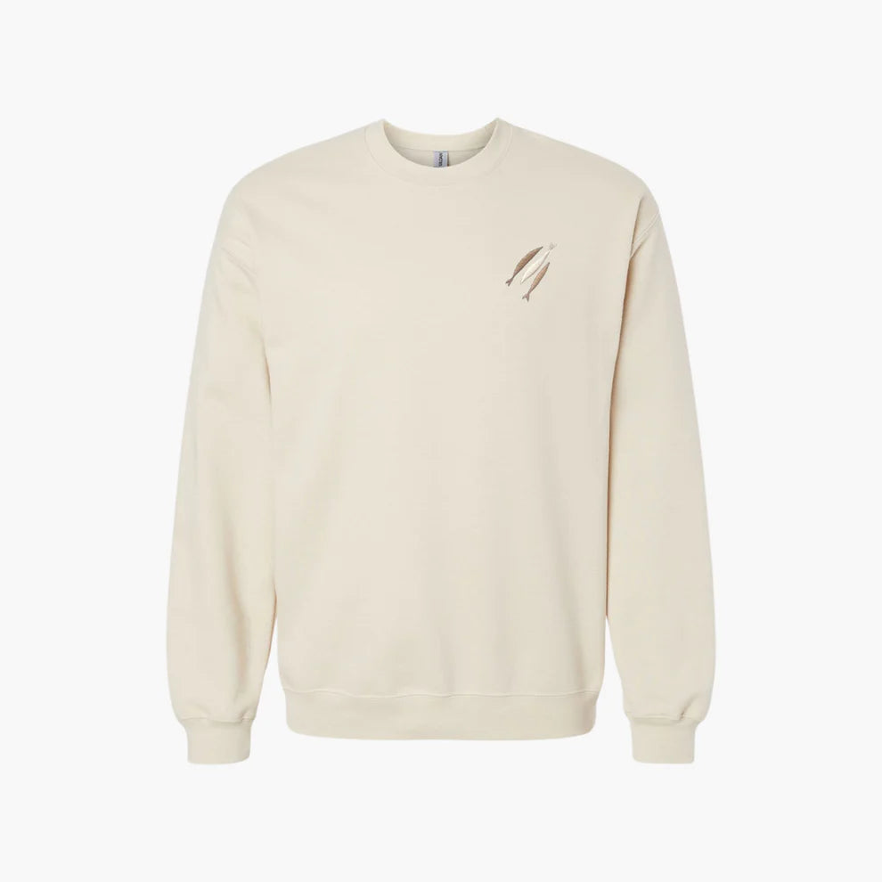 Three Fish Crewneck Sweatshirt - Sand